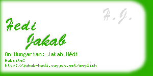 hedi jakab business card